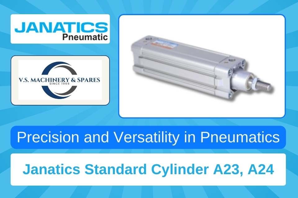 Janatics standard pneumatic cylinder A23 A24 used for industrial automation and motion control applications