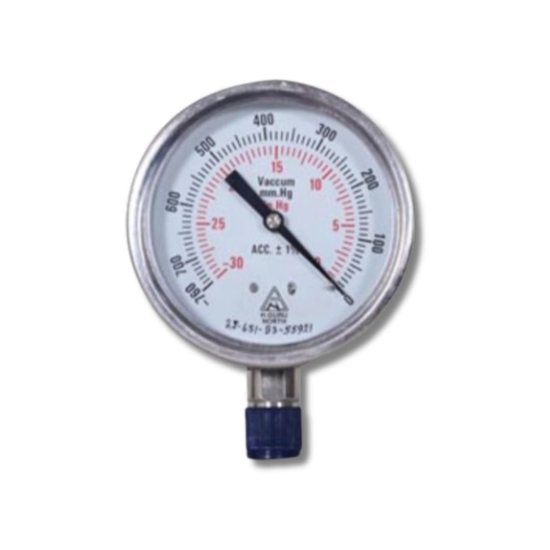 H Guru Brand Bourdon Operated Vacuum / Compound Gauge - Image 2