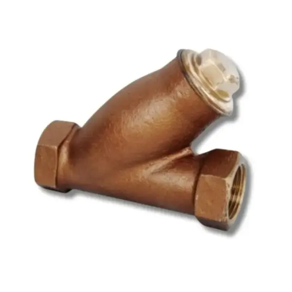 OMEGA Y Strainer made of bronze and gun metal for efficient industrial fluid filtration and contaminant removal